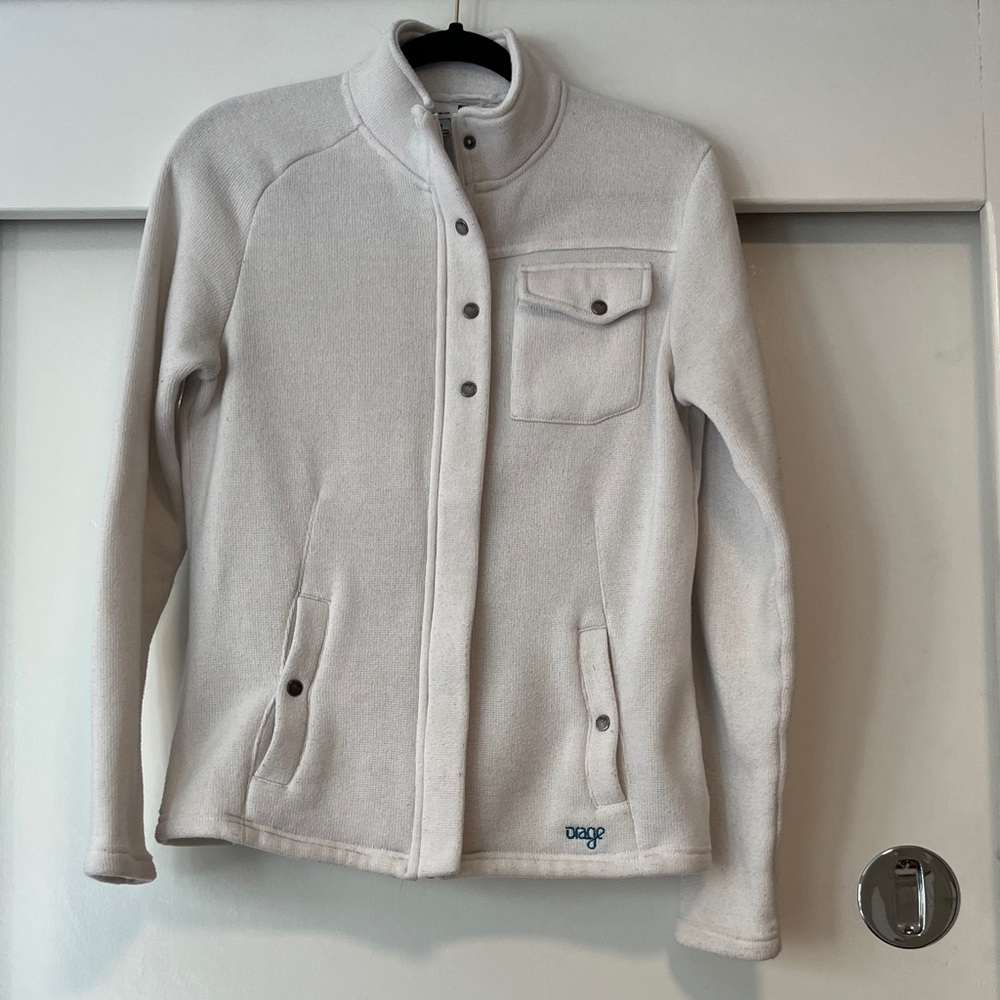 Orage Women's White Fleece Jacket